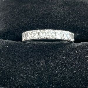 Eight Stone Asscher Diamond Ring In Platinum (1.5Ct. Tw. - H-I / SI1-SI2).